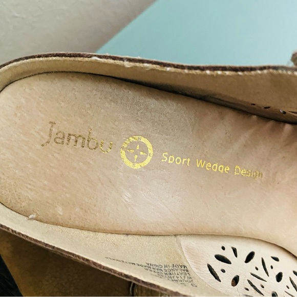 Jambu Leather Platform MaryJane Tan Sandals Women’s Size 9.5 - Picture 14 of 14